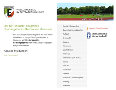 SV Eintracht Hannover Webseite