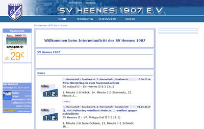 SV Heenes 1907 Webseite