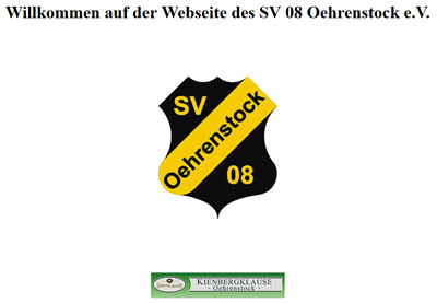 SV Oehrenstock Webseite