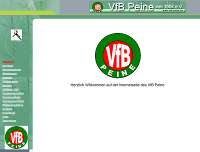 VfB Peine Webseite