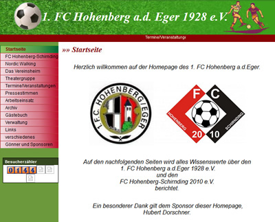 FC Hohenberg Webseite