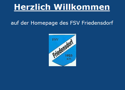 FSV Friedensdorf Webseite