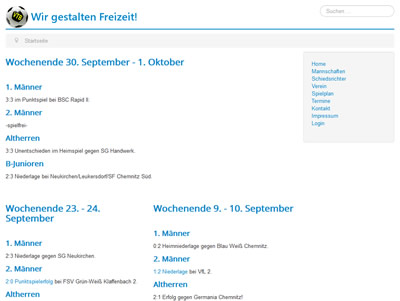 VTB Chemnitz Webseite