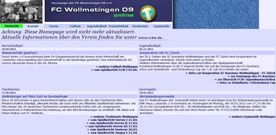 FC Wollmatingen Webseite