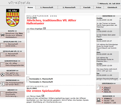 VfL Alfter Webseite